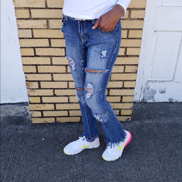 Denim Jeans Distressed by DEM CUTE JEANS Artist - Picture 2 of 8